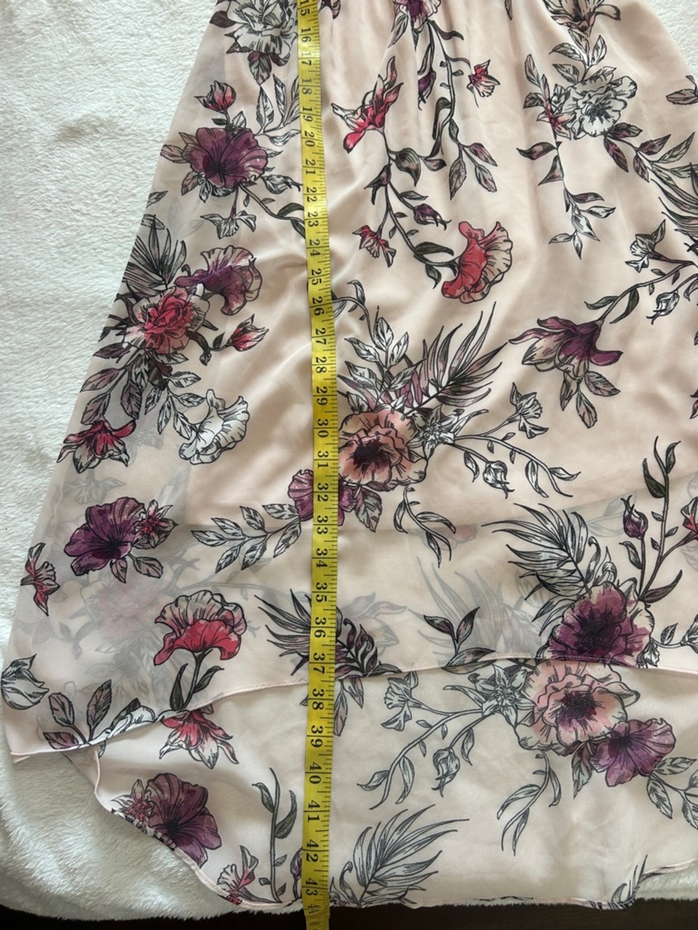 NWOT Reitmans Floral High Low Dress XS Off Shoulder Cottagecore Boho - Picture 7 of 12
